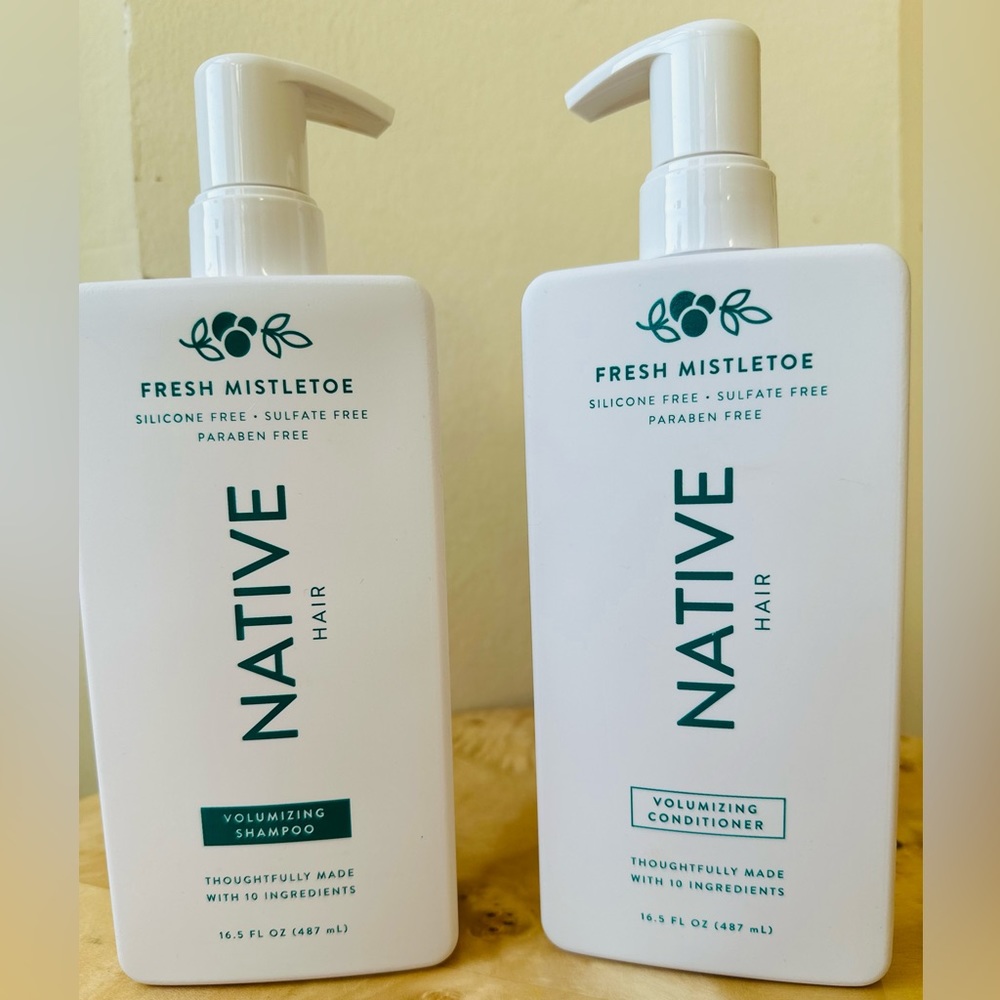 NATIVE Hair Shampoo & Conditioner Limited Edition Fresh Mistletoe Set 🍃 NWOT